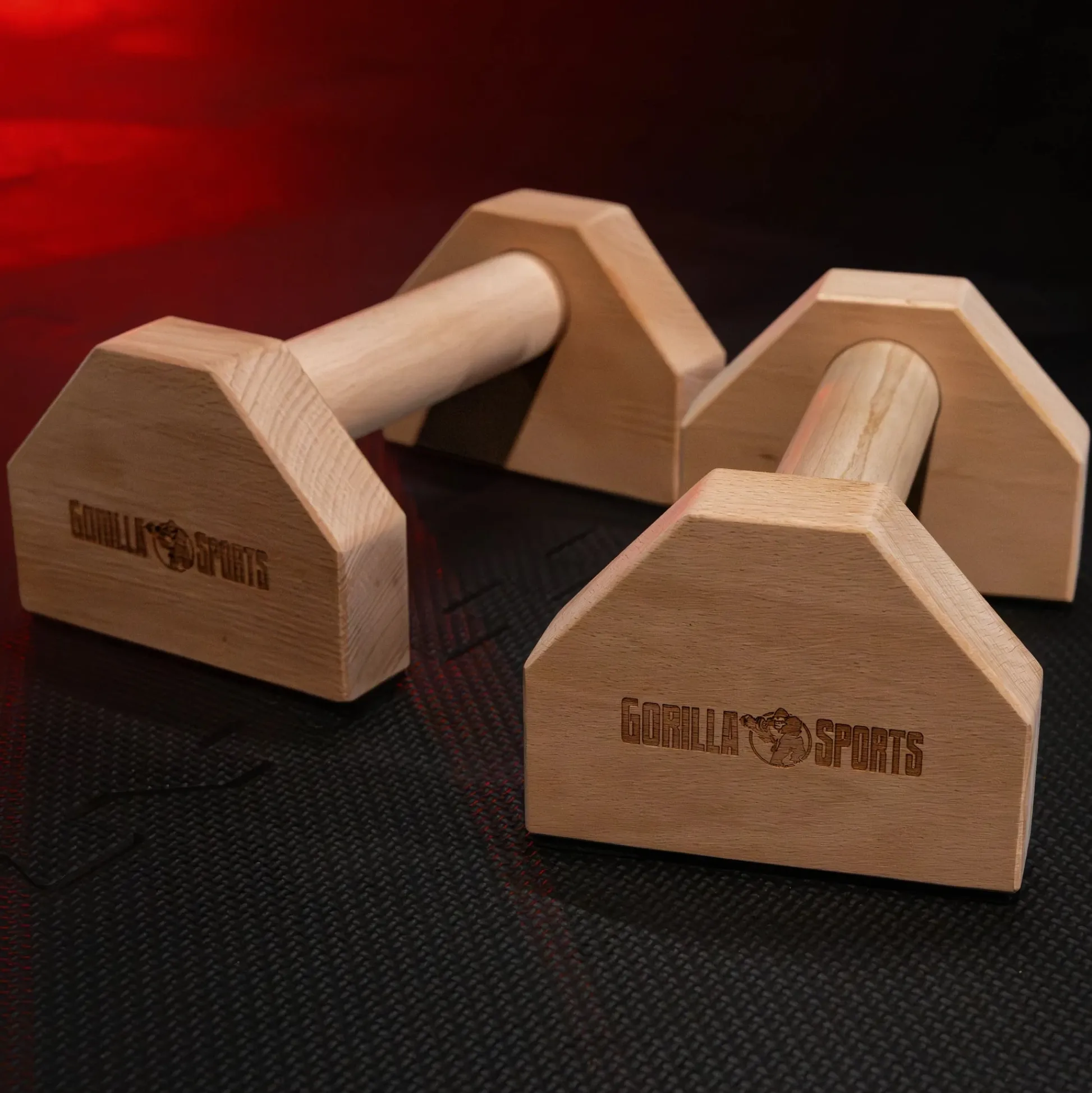 Gorilla Sports Liegestützgriffe 2er Set aus Holz Holzoptik Best