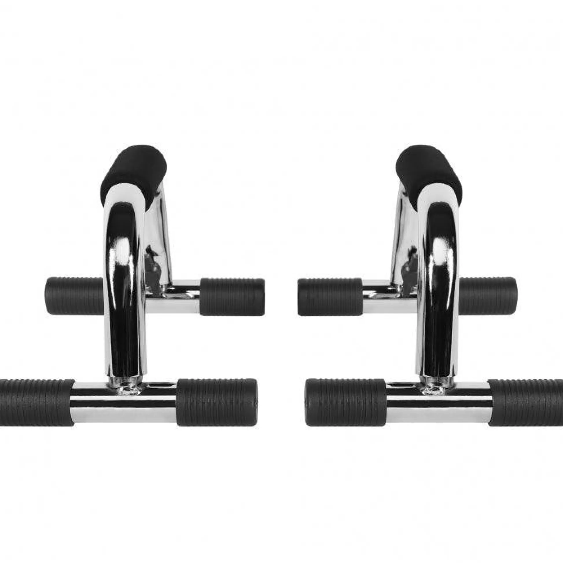 Gorilla Sports Liegestützgriffe 2er Set mit gepolsterten Griffen Schwarz / Silber Discount