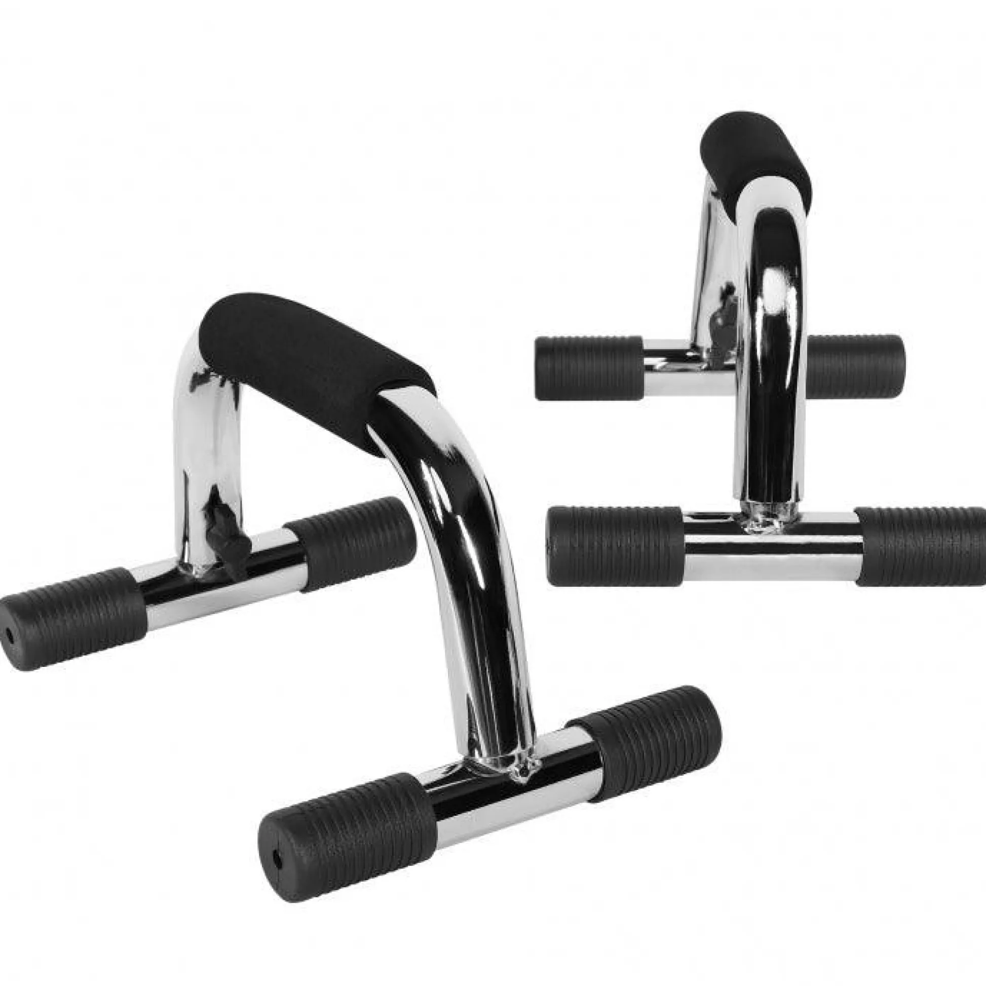 Gorilla Sports Liegestützgriffe 2er Set mit gepolsterten Griffen Schwarz / Silber Discount