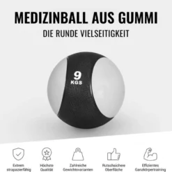 Gorilla Sports Medizinball aus Gummi 1 - 10 kg Verschieden Clearance