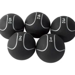 Gorilla Sports Medizinball aus Gummi Schwarz/Silber 1 - 10 kg Schwarz / Silber Outlet