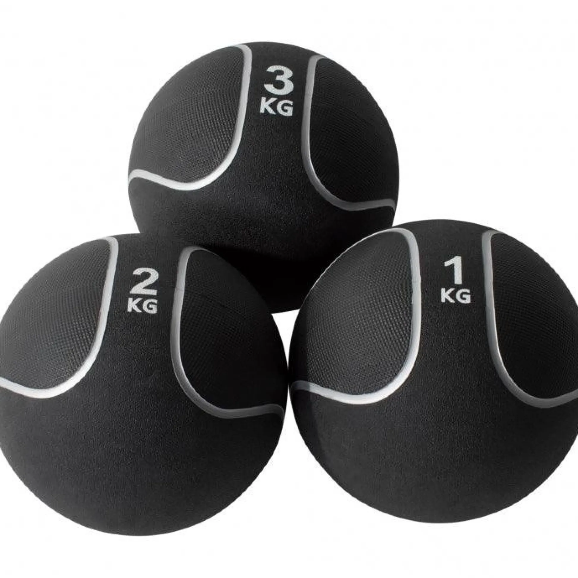 Gorilla Sports Medizinball aus Gummi Schwarz/Silber 1 - 10 kg Schwarz / Silber Clearance