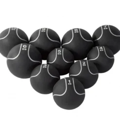 Gorilla Sports Medizinball aus Gummi Schwarz/Silber 1 - 10 kg Schwarz / Silber Best