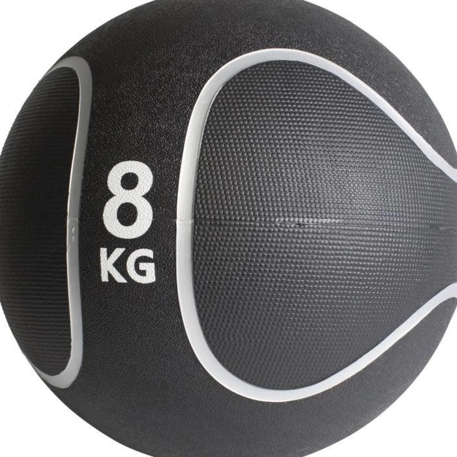 Gorilla Sports Medizinball aus Gummi Schwarz/Silber 1 - 10 kg Schwarz / Silber Best