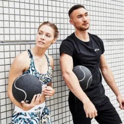 Gorilla Sports Medizinball aus Gummi Schwarz/Silber 1 - 10 kg Schwarz / Silber Online