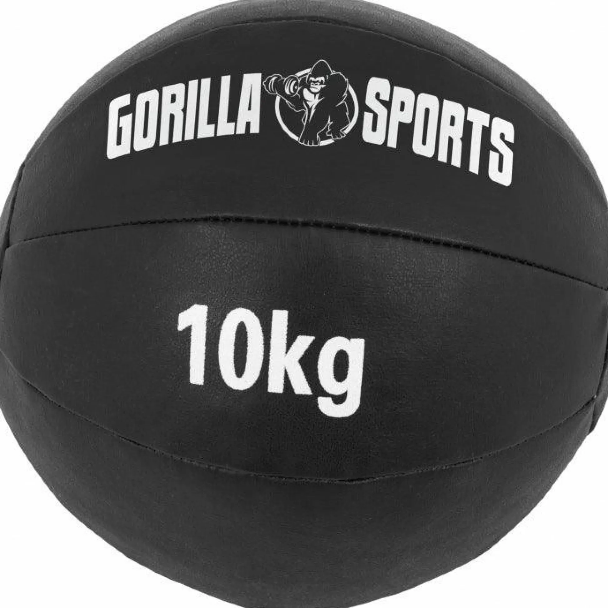 Gorilla Sports Medizinball Wall Ball aus Kunstleder 1 - 10 kg Schwarz Outlet