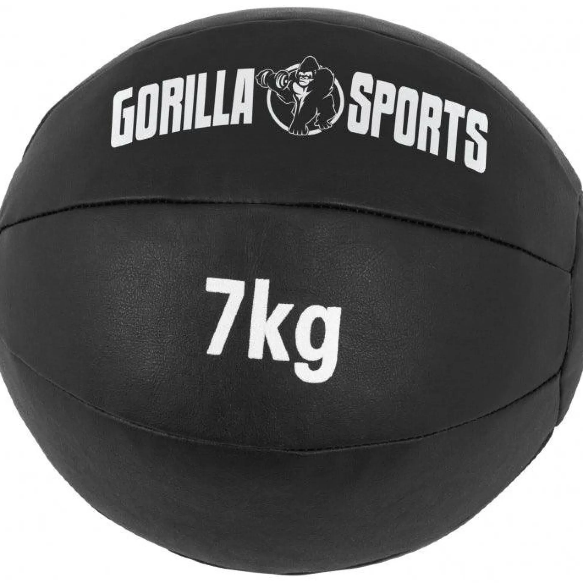 Gorilla Sports Medizinball Wall Ball aus Kunstleder 1 - 10 kg Schwarz Clearance
