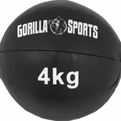 Gorilla Sports Medizinball Wall Ball aus Kunstleder 1 - 10 kg Schwarz Sale