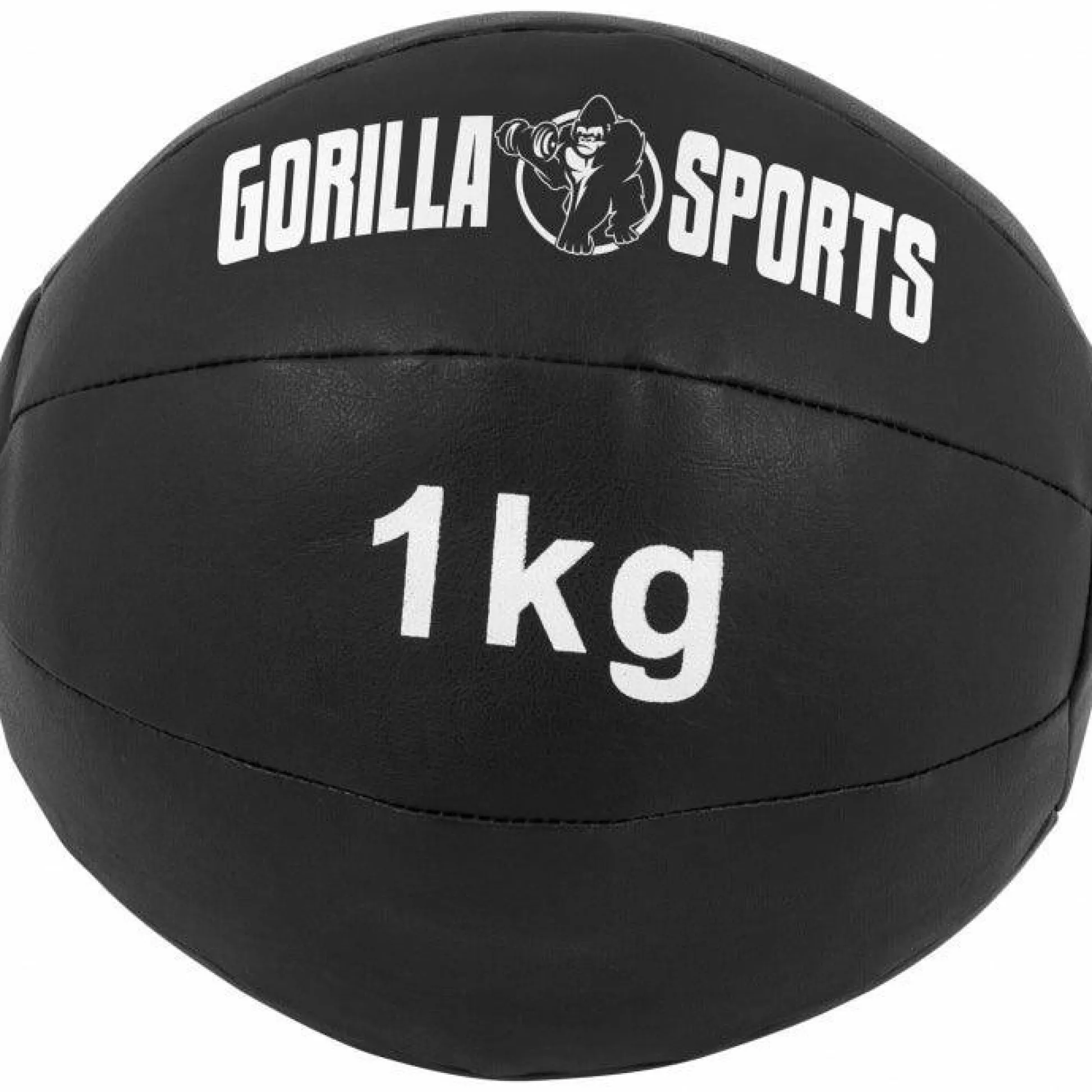 Gorilla Sports Medizinball Wall Ball aus Kunstleder 1 - 10 kg Schwarz Discount