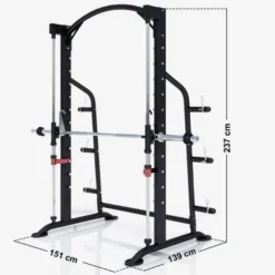 Gorilla Sports Multipresse Power Rack Olympia Schwarz / Rot / Silber Discount