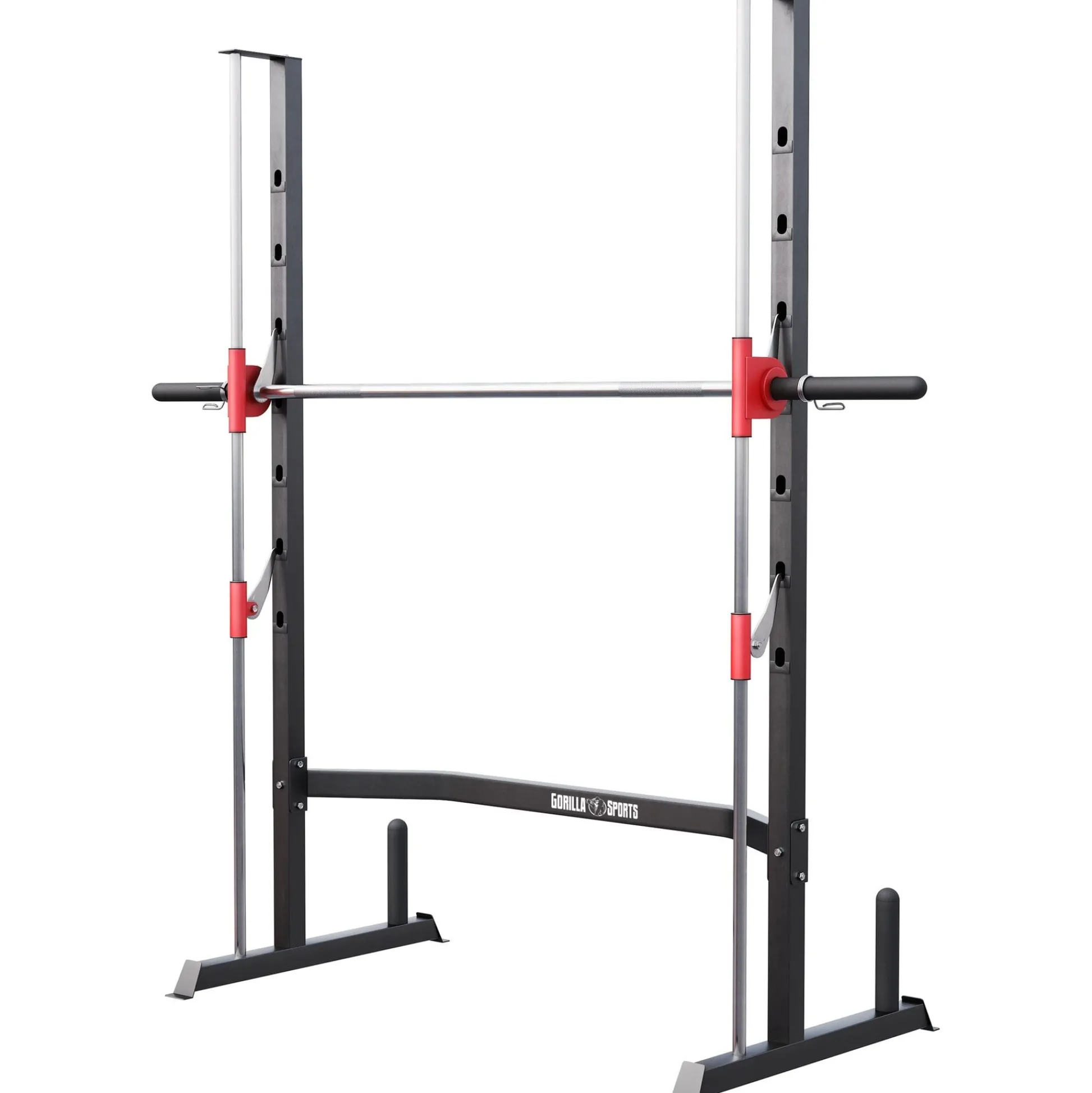 Gorilla Sports Multipresse Rack Schwarz / Rot / Silber Discount