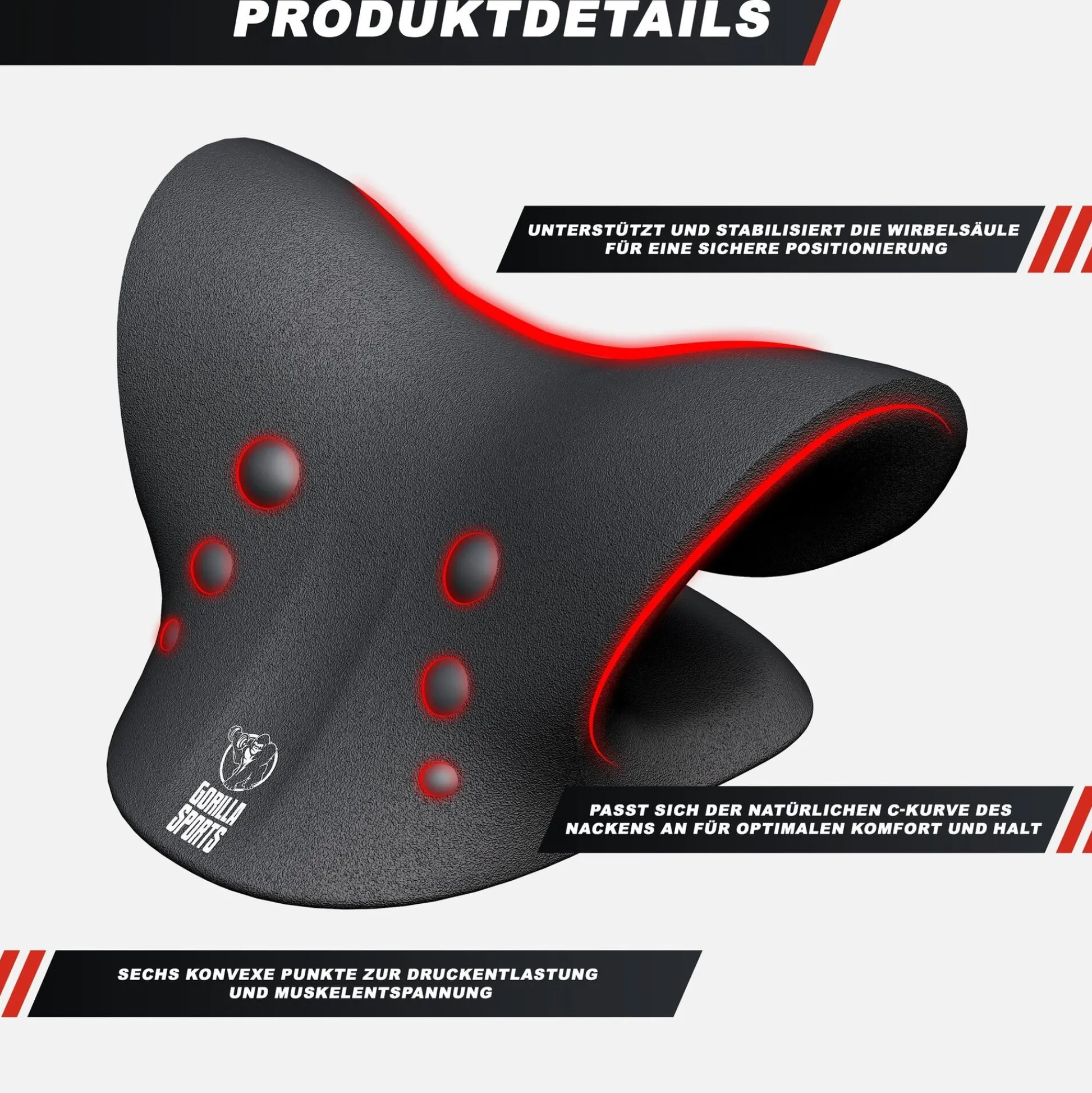 Gorilla Sports Nackenstrecker Schwarz Outlet