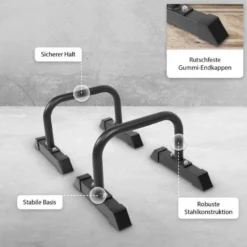 Gorilla Sports Parallettes Liegestützgriffe 2er Set 30 cm Rot Hot