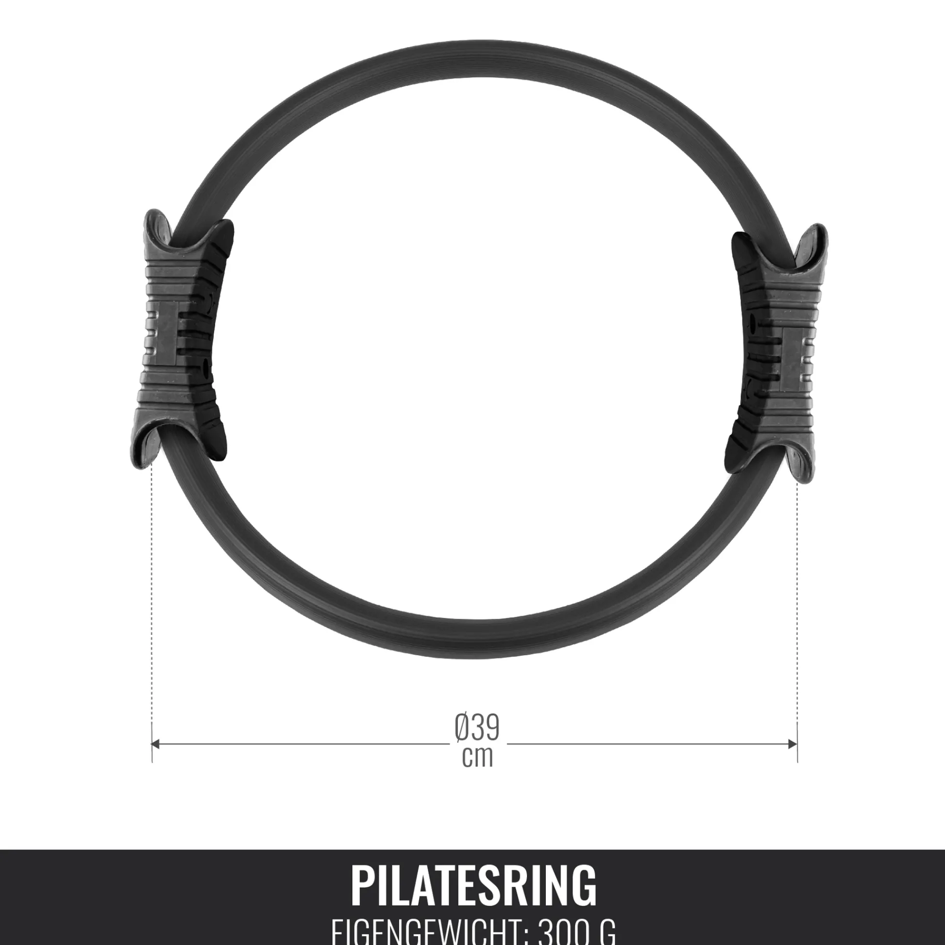 Gorilla Sports Pilates Ring gepolstert 39 cm Schwarz New