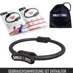 Gorilla Sports Pilates Ring rutschfest 36 cm inkl, Anleitung und Tragebeutel Schwarz Sale