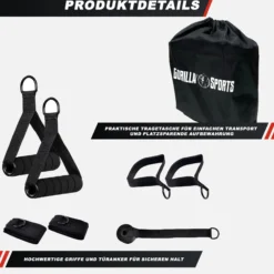 Gorilla Sports Pilates Set inkl, Stange und Widerstandsbänder Schwarz / Grau / Rot Online