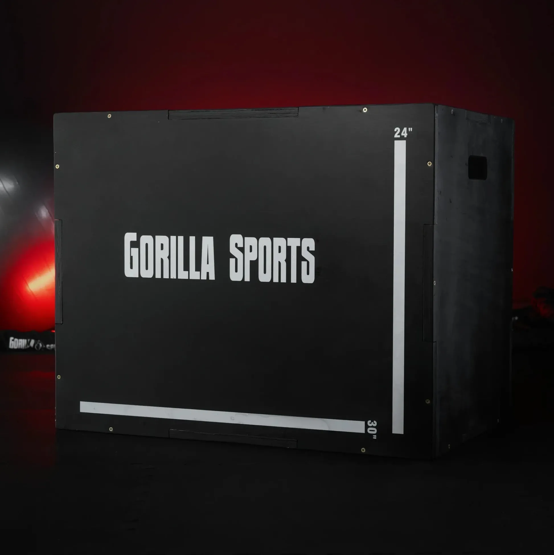 Gorilla Sports Plyo Box aus Holz schwarz 61 x 51 x 76 cm Schwarz / Weiss Outlet