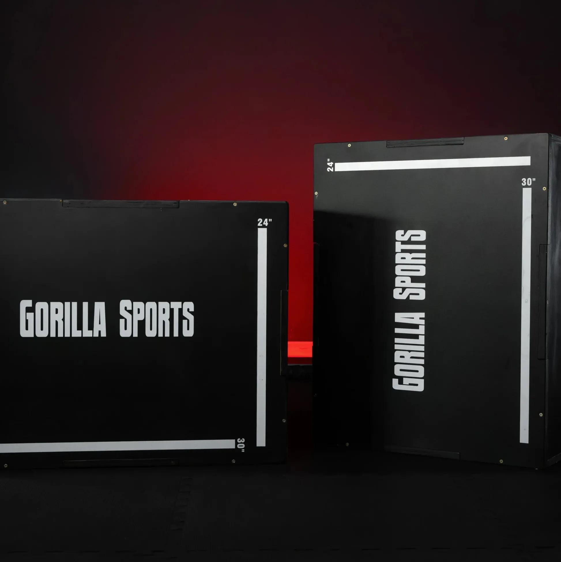 Gorilla Sports Plyo Box aus Holz schwarz 61 x 51 x 76 cm Schwarz / Weiss Outlet