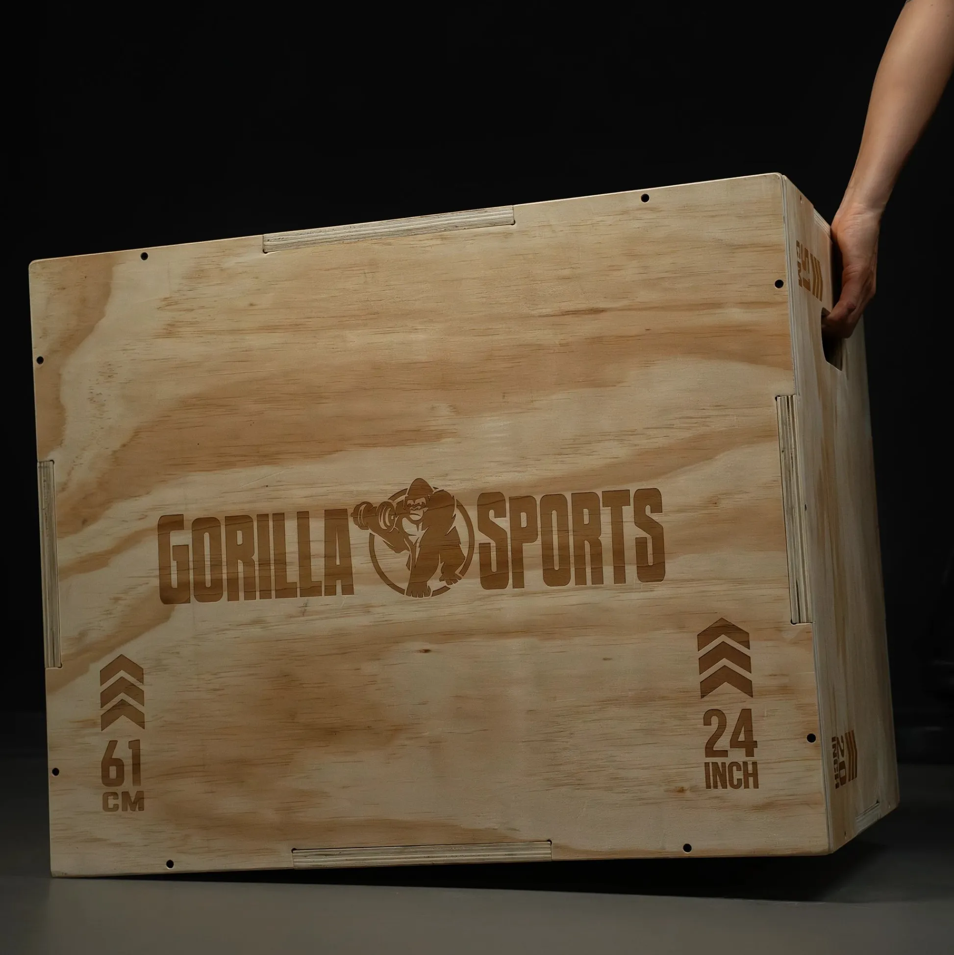 Gorilla Sports Plyo Box aus Holz 61 x 51 x 76 cm Braun Best