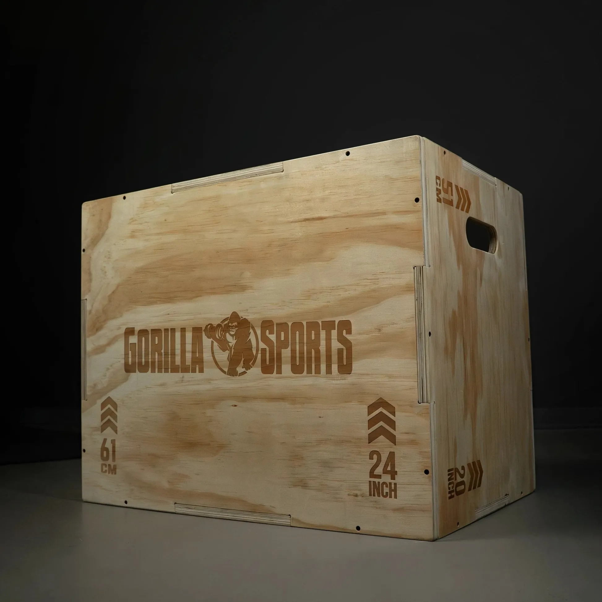 Gorilla Sports Plyo Box aus Holz 61 x 51 x 76 cm Braun Best