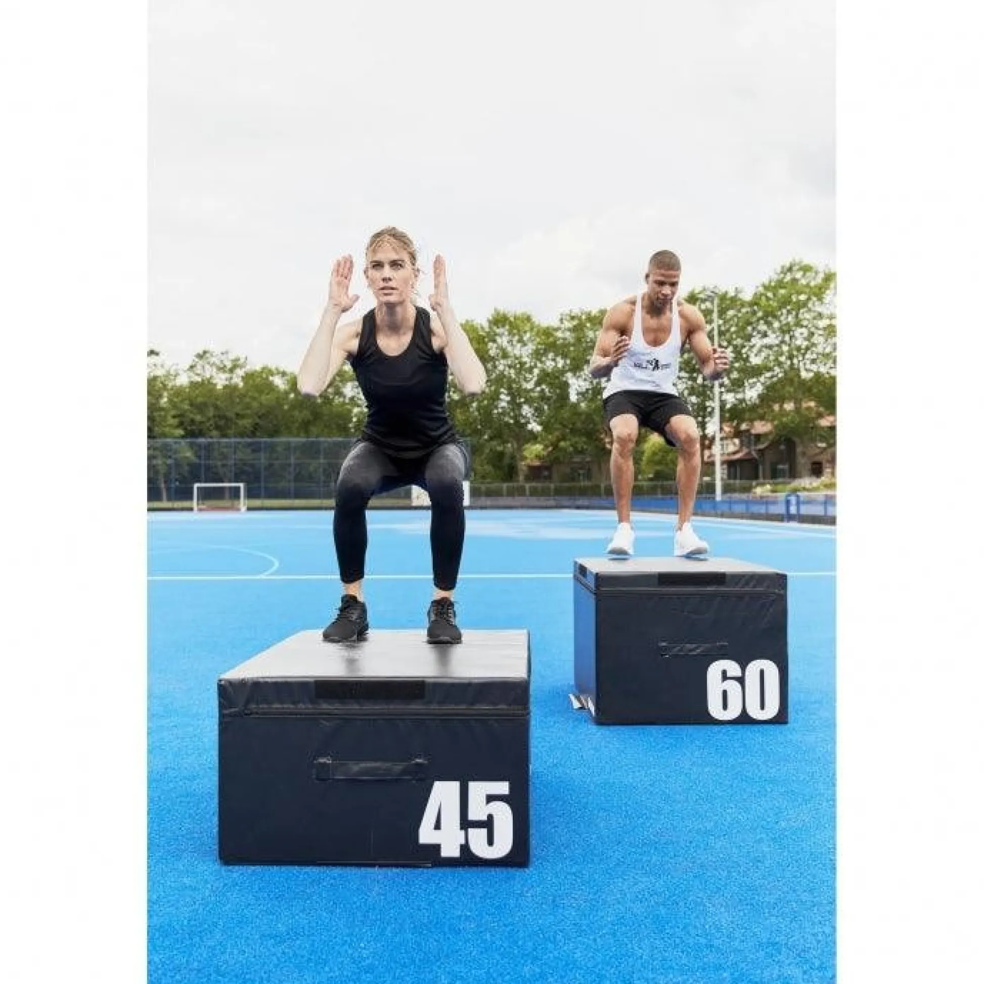 Gorilla Sports Plyo Box Soft mit Klettverschluss 15 - 60 cm Schwarz Best