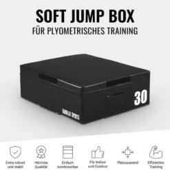 Gorilla Sports Plyo Box Soft mit Klettverschluss 15 - 60 cm Schwarz Sale