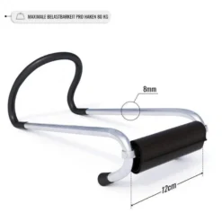 Gorilla Sports Power Hooks Chrom Schwarz / Silber Clearance