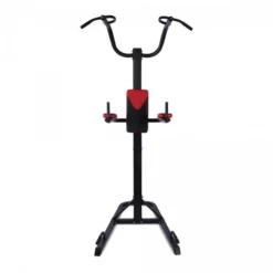 Gorilla Sports Power Tower Dip Station mit Klimmzugstange klappbar Schwarz / Rot Sale