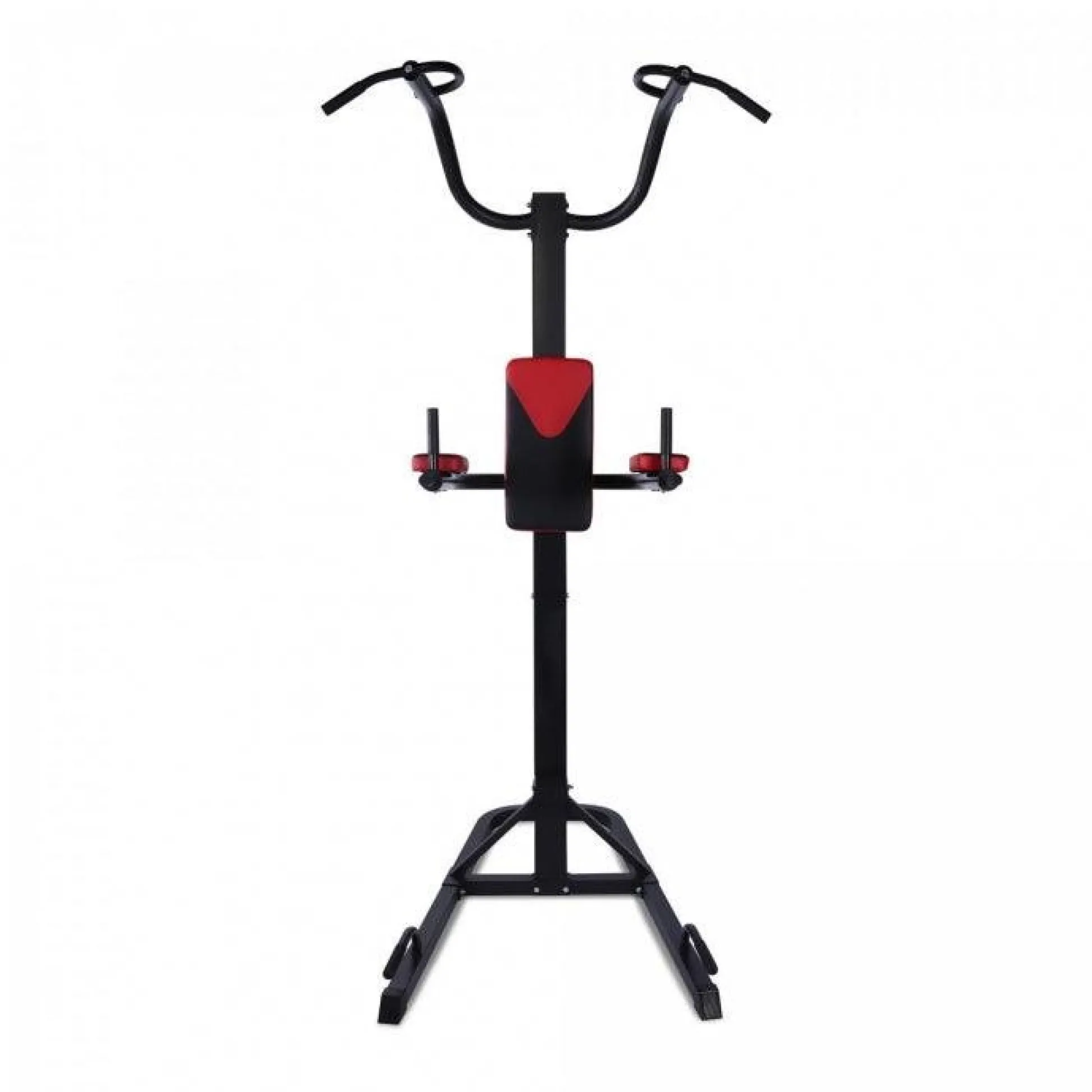 Gorilla Sports Power Tower Dip Station mit Klimmzugstange klappbar Schwarz / Rot Sale