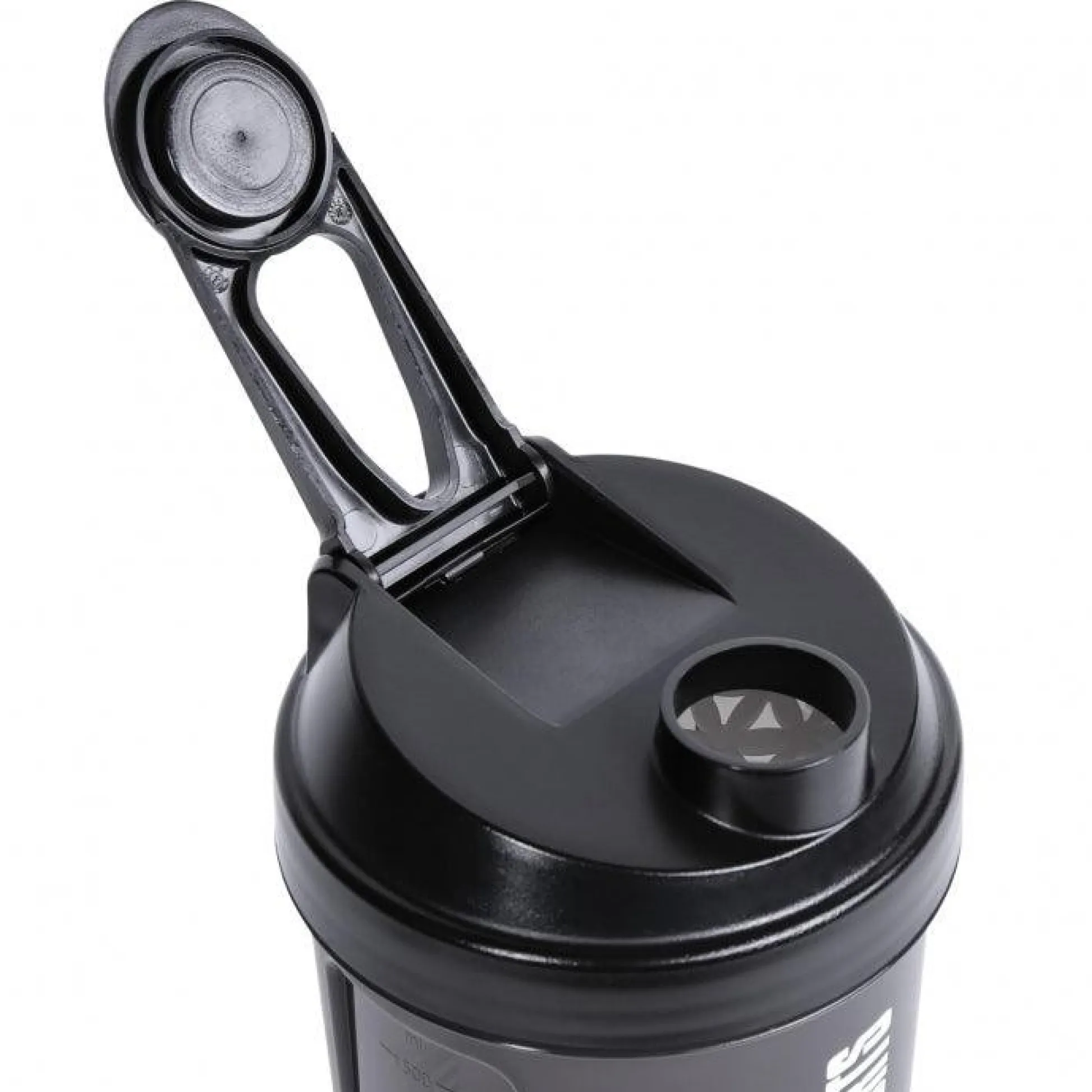 Gorilla Sports Protein Shaker mit Pulverfach 500 ml Schwarz Hot