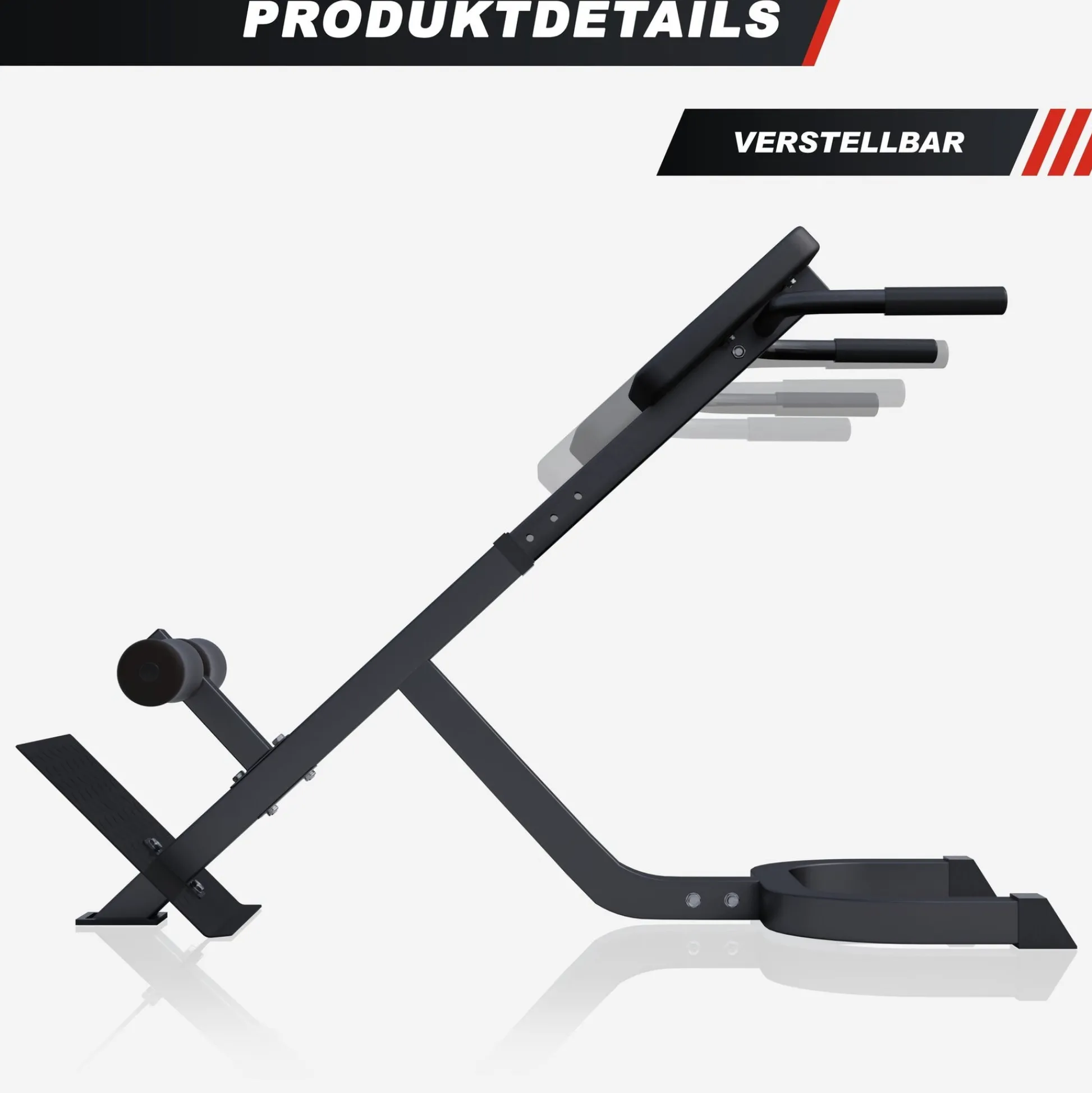 Gorilla Sports Rückenstrecker verstellbar Weiss New