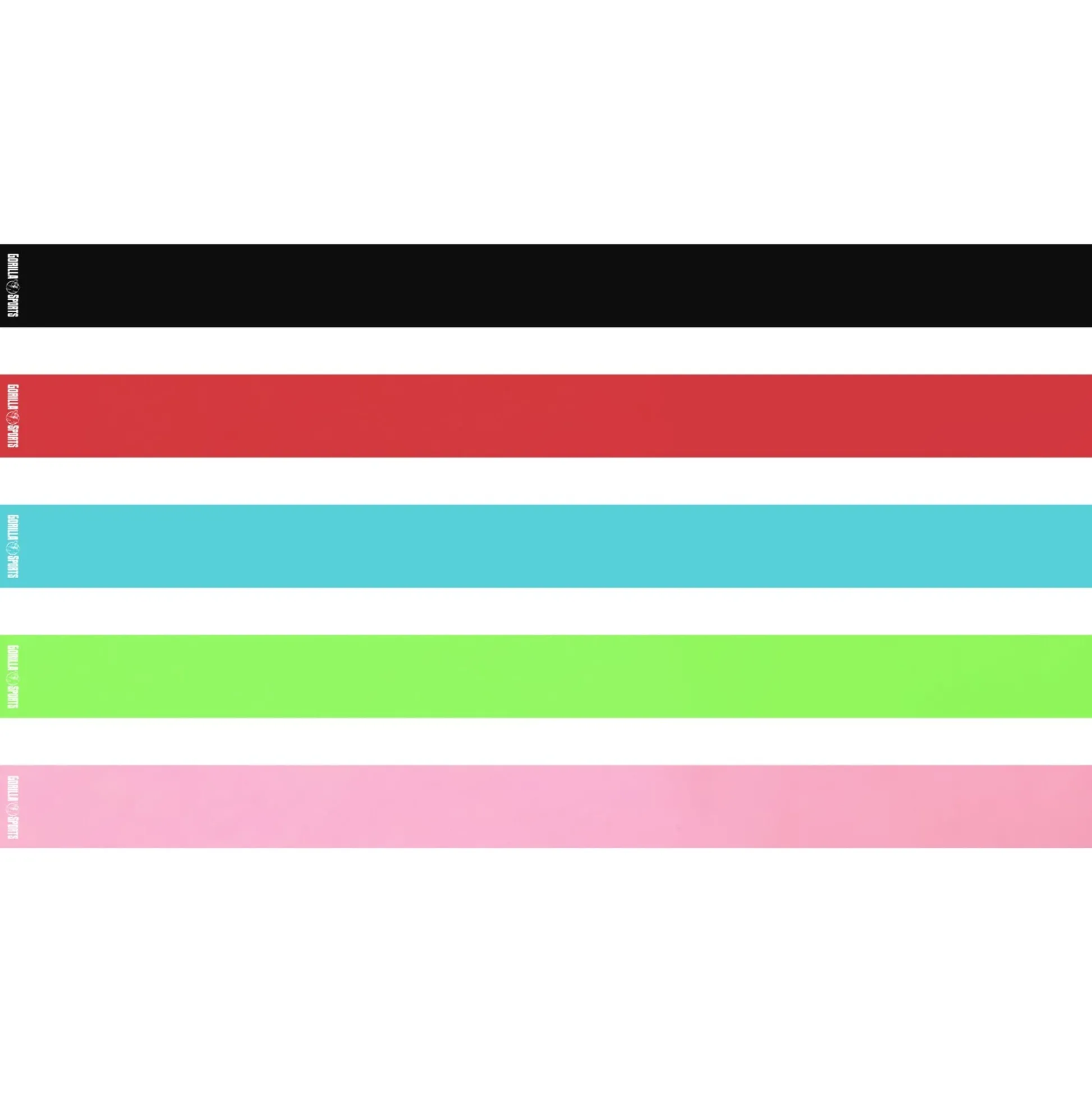 Gorilla Sports Resistance Band aus Latex 120 - 200 cm Schwarz New