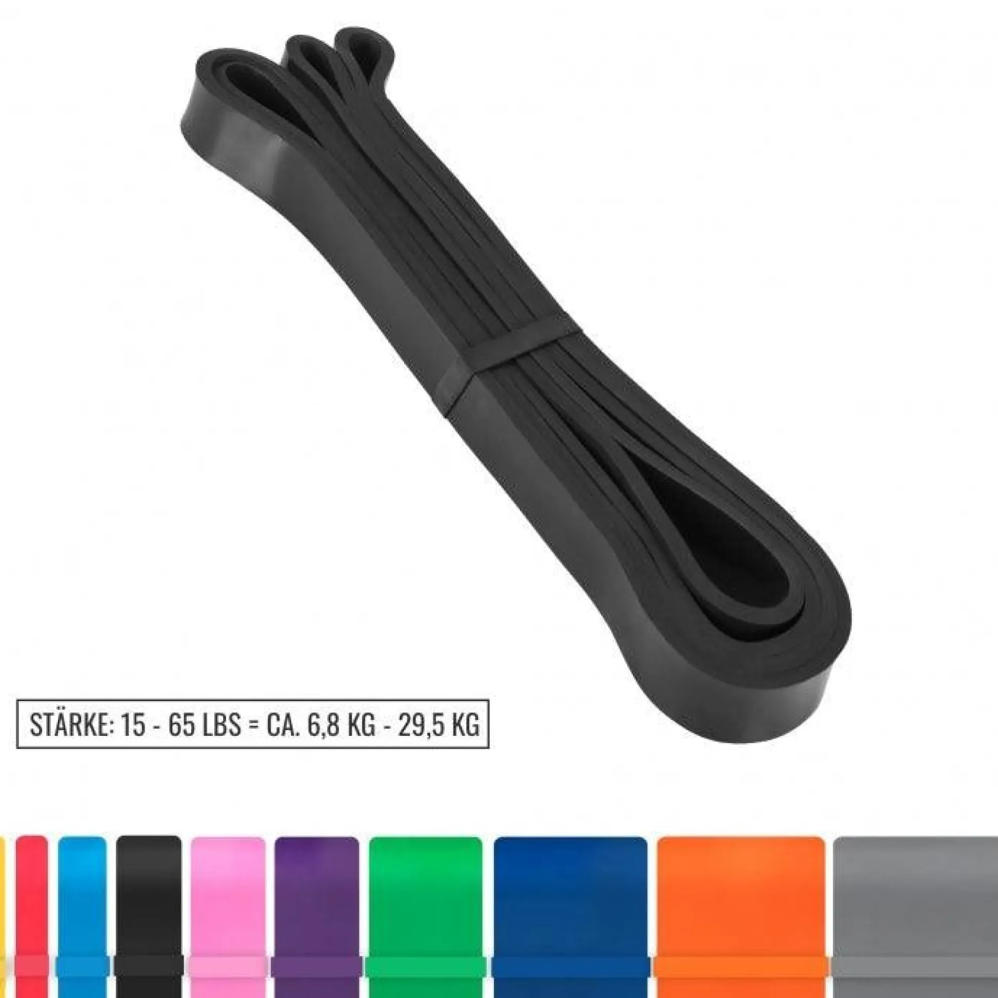 Gorilla Sports Resistance Band aus Latex 1 - 91 kg Blau Best