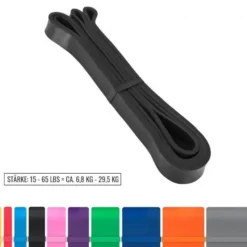 Gorilla Sports Resistance Band aus Latex 1 - 91 kg Gelb