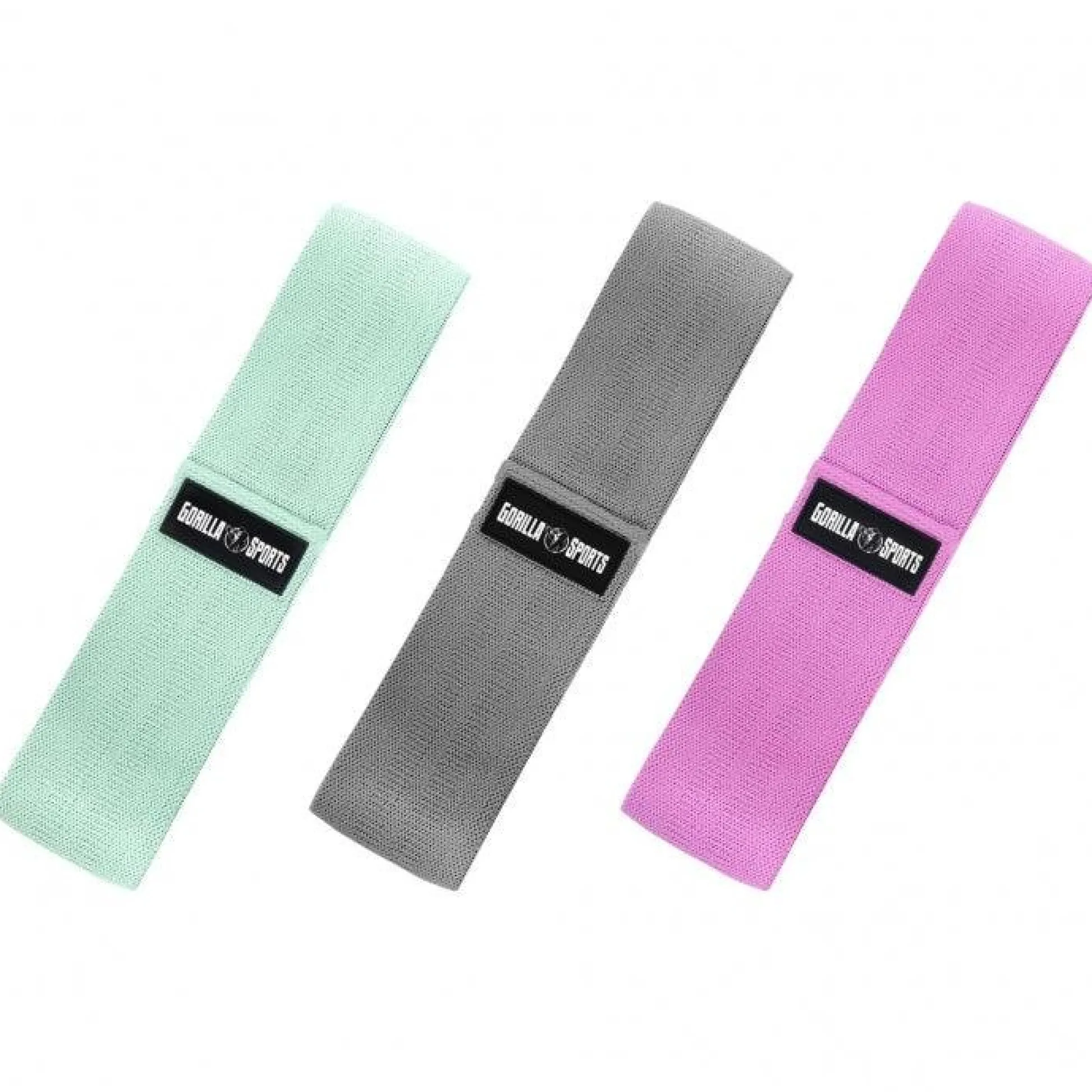 Gorilla Sports Resistance Band 3er Set aus Stoff inkl, Tragebeutel Verschieden Best
