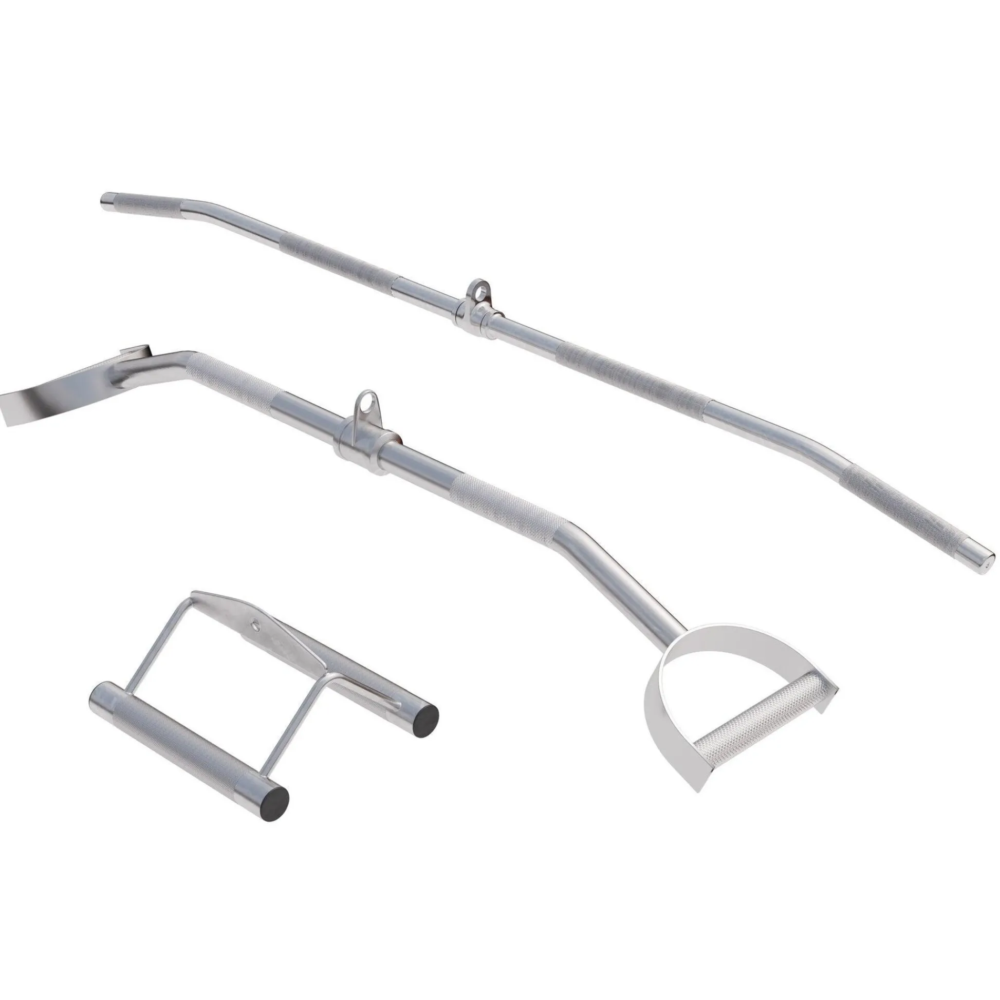 Gorilla Sports Rudergriff 3er Set Silber Best