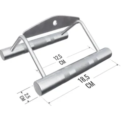 Gorilla Sports Rudergriff V-Griff breit Silber