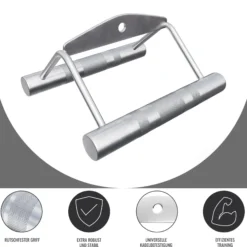 Gorilla Sports Rudergriff V-Griff breit Silber