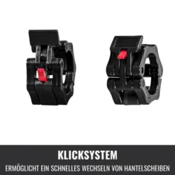 Gorilla Sports Schnellverschluss 2er Set Schwarz / Rot Hot