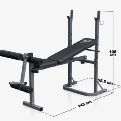 Gyronetics Schrägbank E-Series mit Ablage inkl, Beinstrecker Schwarz Clearance