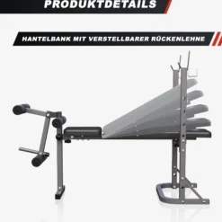 Gyronetics Schrägbank E-Series mit Ablage inkl, Beinstrecker Schwarz Clearance