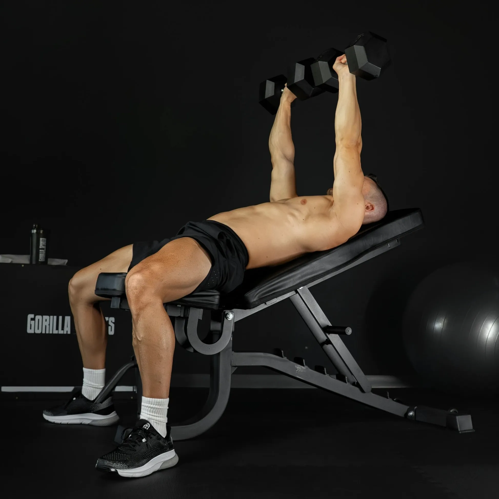 Gorilla Sports Schrägbank verstellbar Schwarz Discount