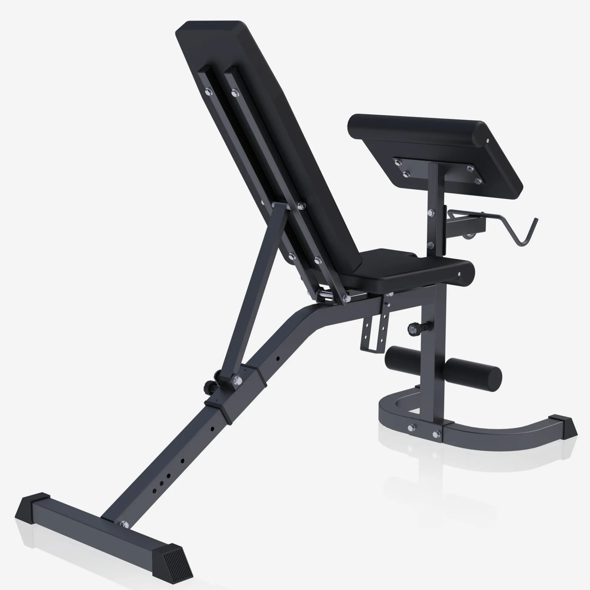 Gorilla Sports Schrägbank verstellbar inkl, Curltisch Schwarz Sale