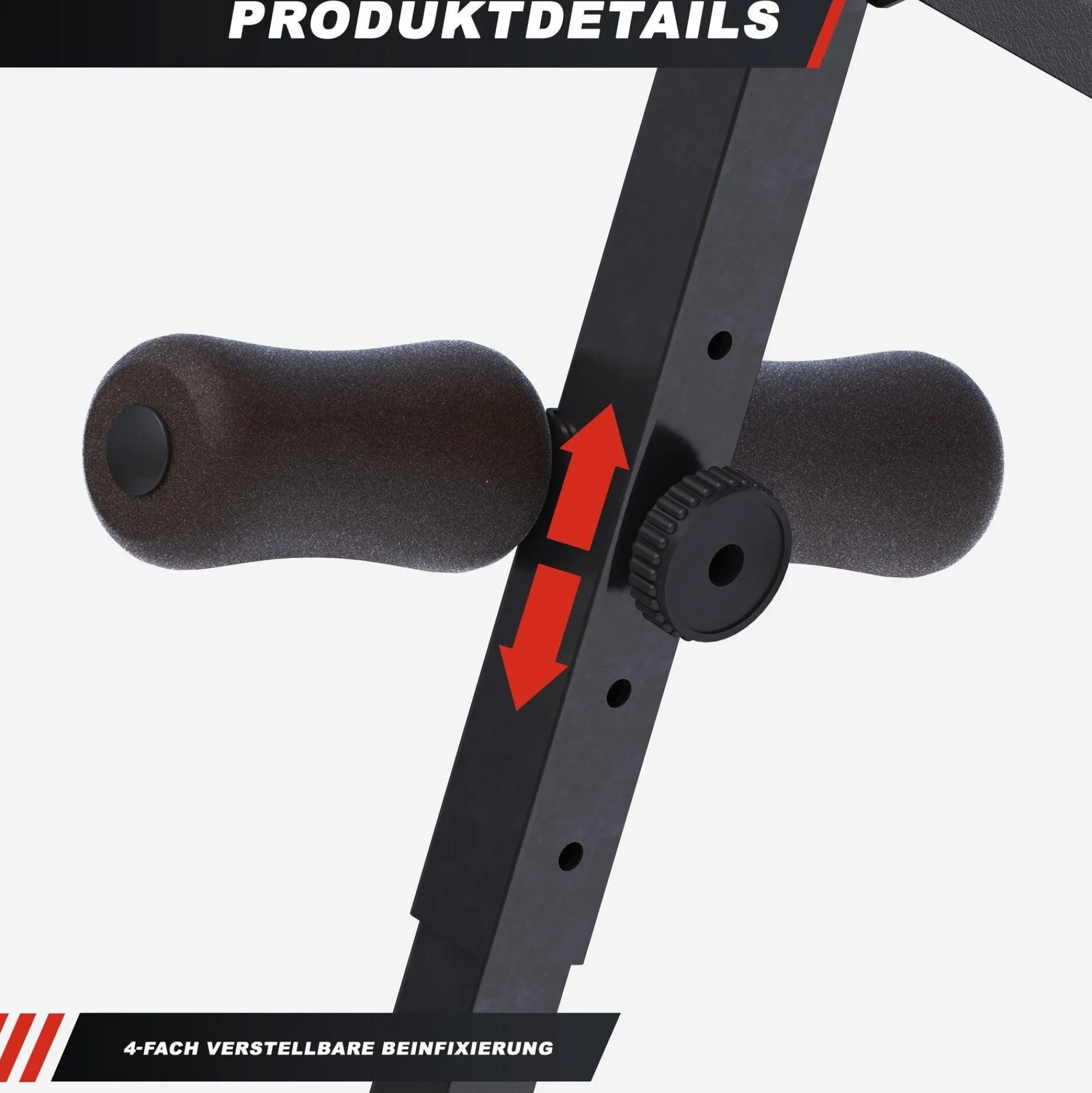Gorilla Sports Sit Up Bank verstellbar Schwarz Hot