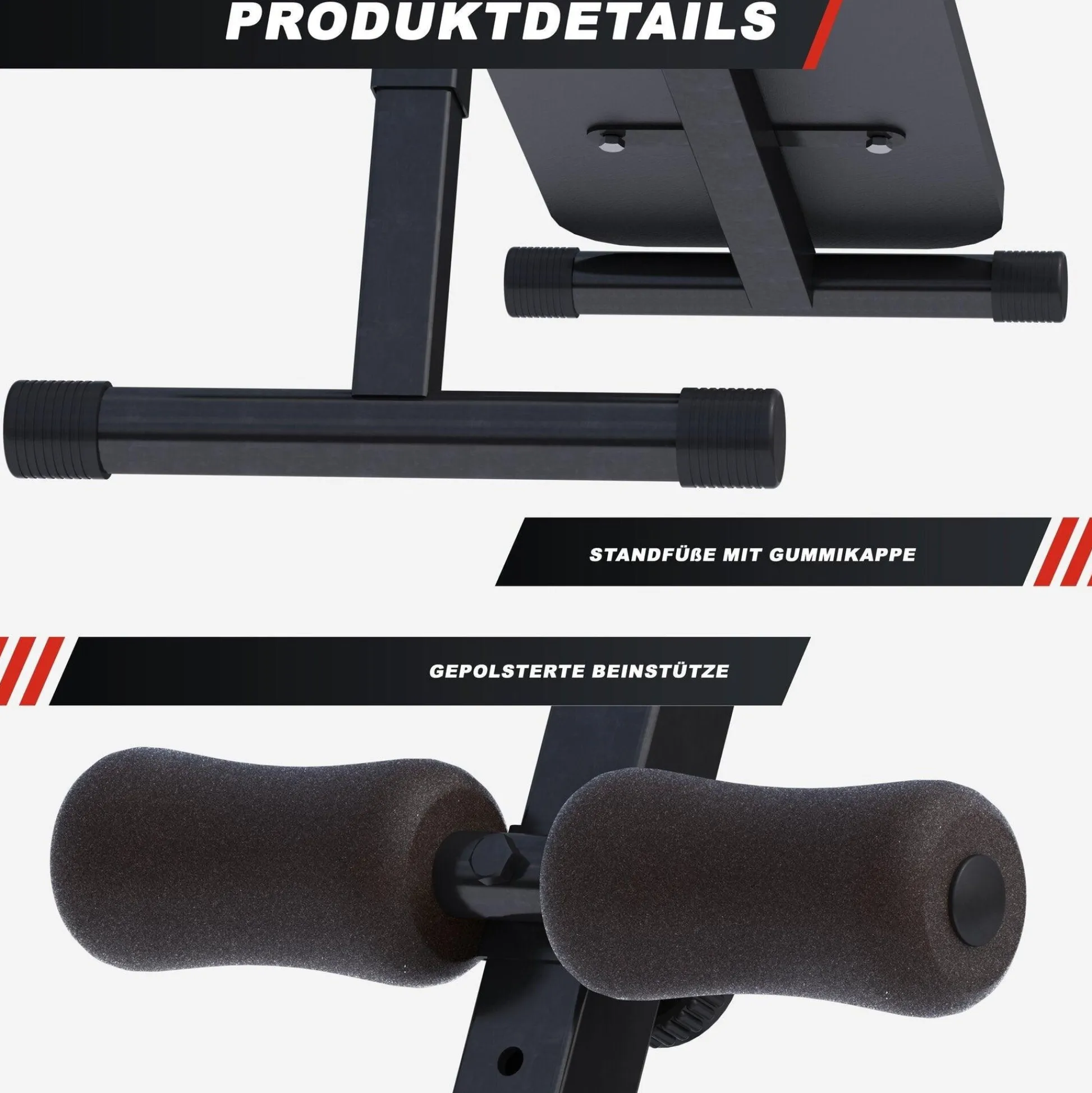 Gorilla Sports Sit Up Bank verstellbar Schwarz Hot