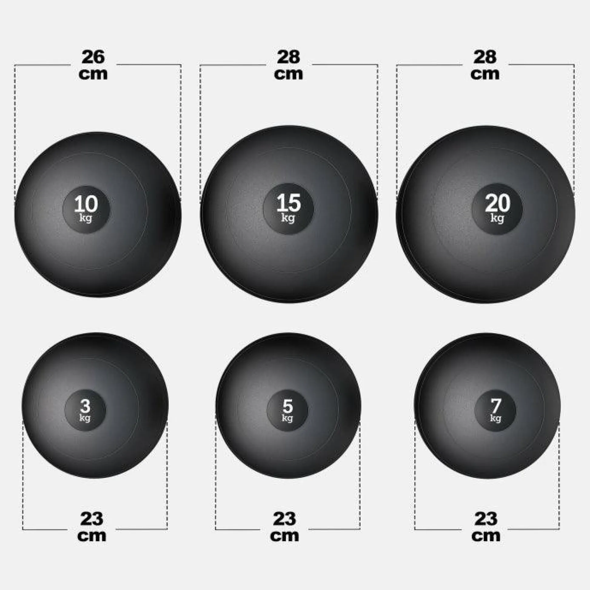 Gorilla Sports Slam Ball 3 - 20 kg Schwarz Outlet