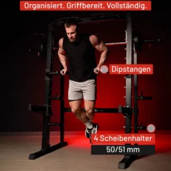 Gorilla Sports Smith Machine Half Rack Schwarz Outlet