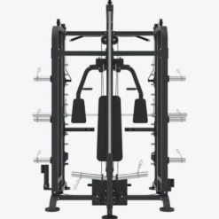 Gorilla Sports Smith Machine inkl, Klimmzugstange, Kabelzug und Butterfly Schwarz / Silber Hot