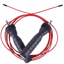 Gorilla Sports Springseil mit Drehgelenk 300 cm verstellbar inkl, Beutel und Zusatzgewichten Schwarz / Rot New