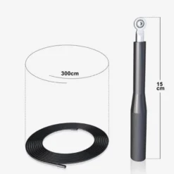 Gorilla Sports Springseil mit geriffelten Griffflächen 300 cm verstellbar Silber